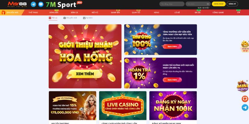 Khuyến mãi đang làm mưa làm gió tại MAY88